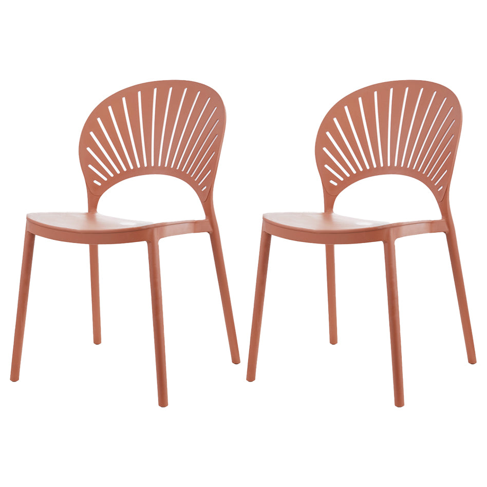 Scandinavian Plastic Dining Armless Chair Kitchen and Dining Room Side Chairs