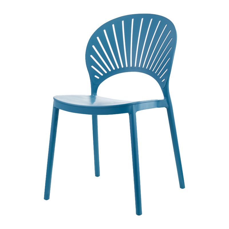 Scandinavian Plastic Dining Armless Chair Kitchen and Dining Room Side Chairs