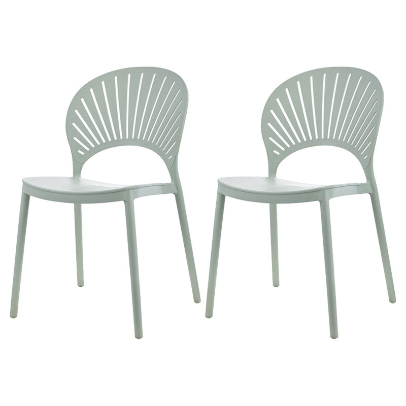 Scandinavian Plastic Dining Armless Chair Kitchen and Dining Room Side Chairs