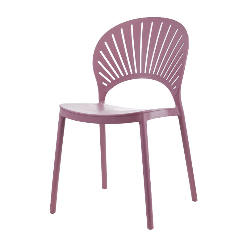 Scandinavian Plastic Dining Armless Chair Kitchen and Dining Room Side Chairs