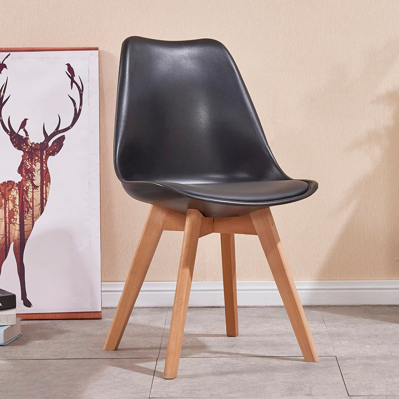 Sedia sala da pranzo in stile contemporaneo sedia solida senza bracciole per cucina