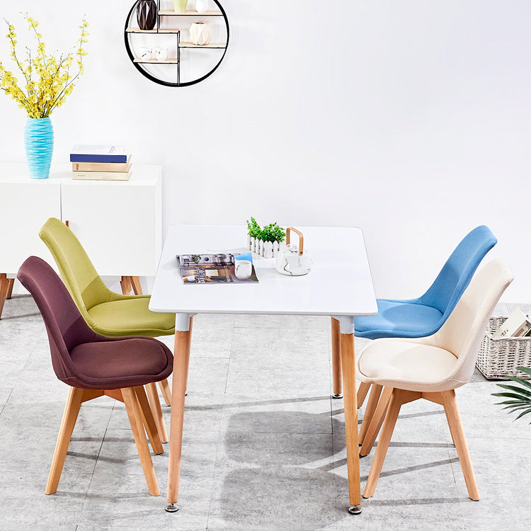 Sedia sala da pranzo in stile contemporaneo sedia solida senza bracciole per cucina