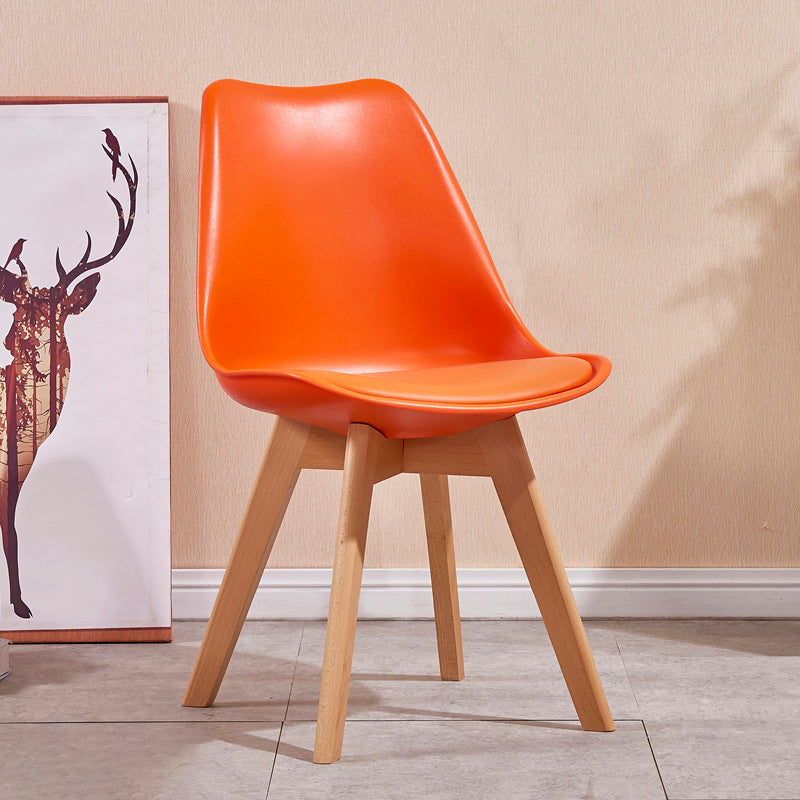 Sedia sala da pranzo in stile contemporaneo sedia solida senza bracciole per cucina