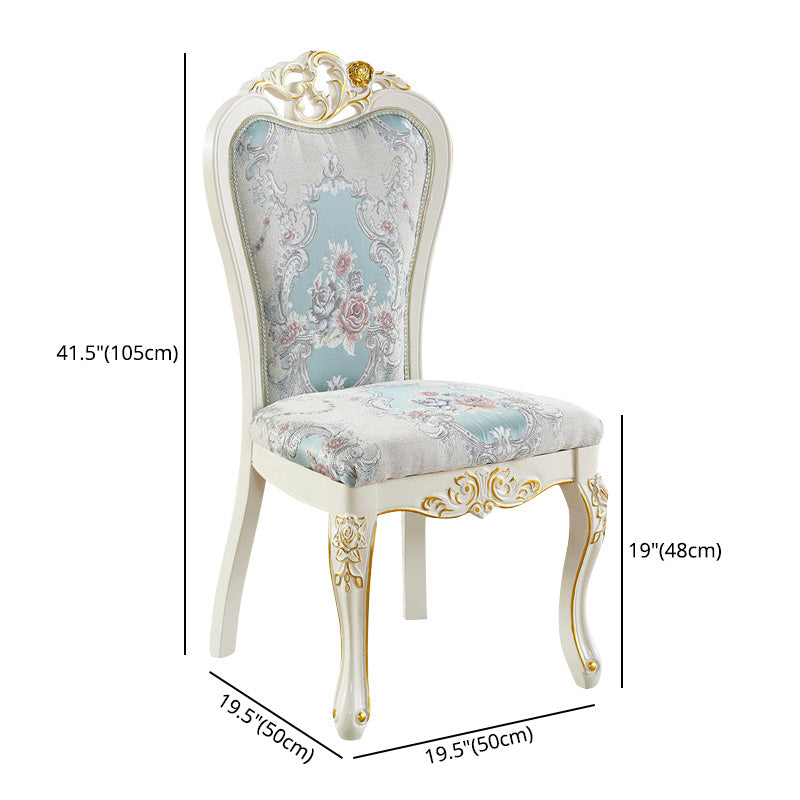 Upholstered European Style Restaurant Side Chair White Open Dining Chair