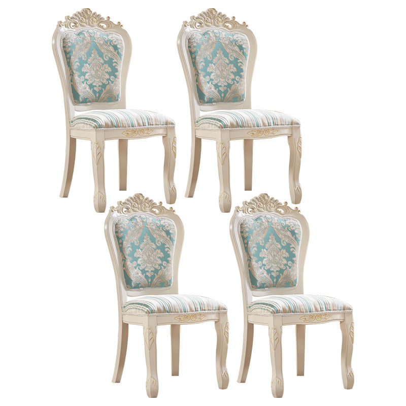 Upholstered European Style Restaurant Side Chair White Open Dining Chair