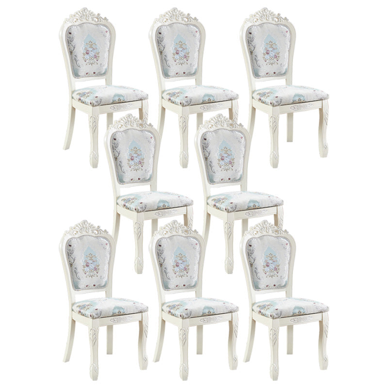 Upholstered European Style Restaurant Side Chair White Open Dining Chair