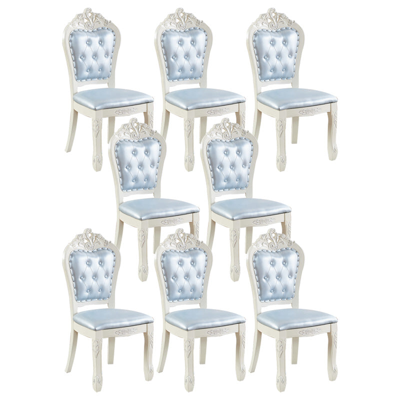 Upholstered European Style Restaurant Side Chair White Open Dining Chair