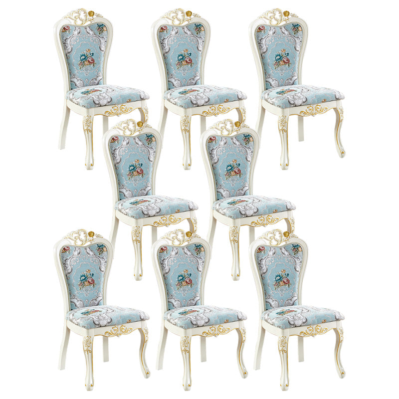 Upholstered European Style Restaurant Side Chair White Open Dining Chair