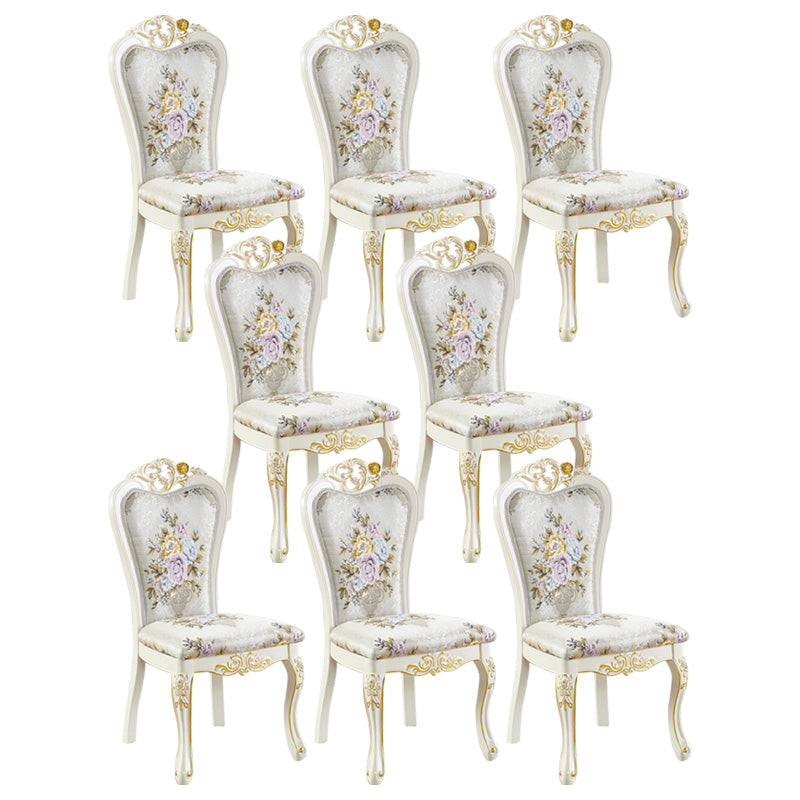 Upholstered European Style Restaurant Side Chair White Open Dining Chair