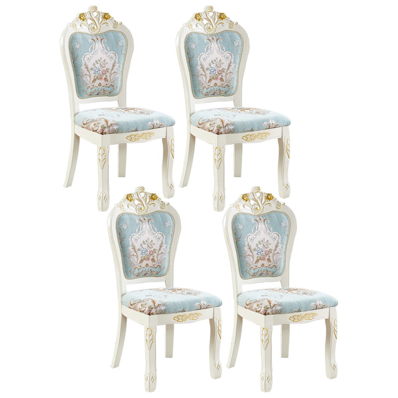 Upholstered European Style Restaurant Side Chair White Open Dining Chair