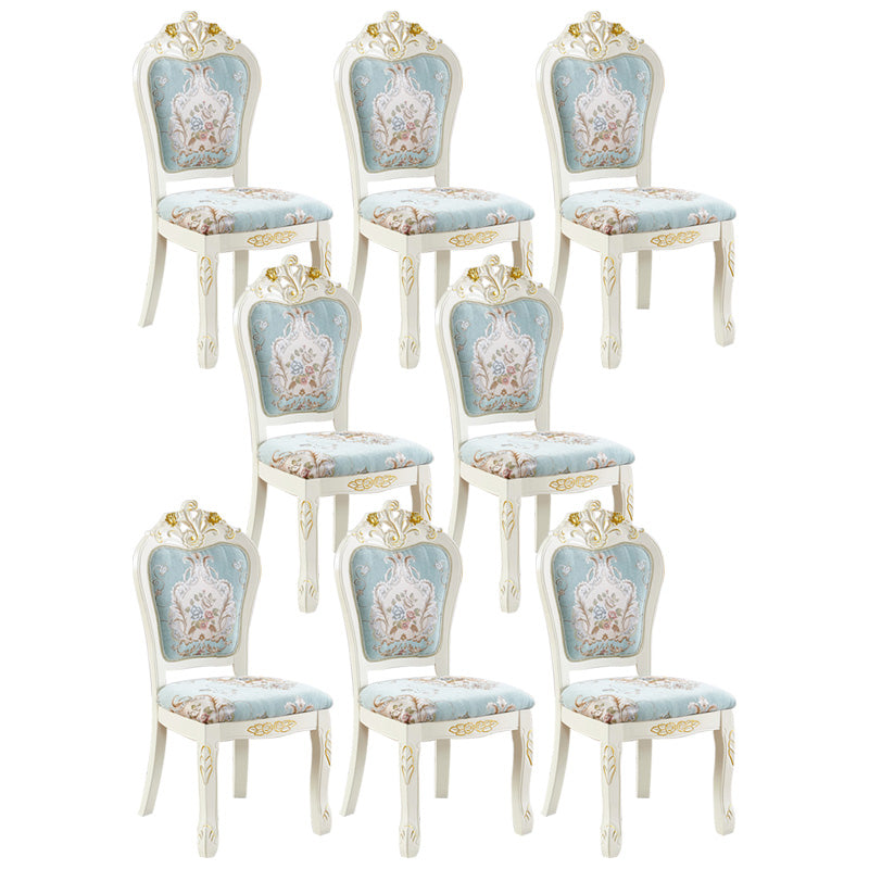 Upholstered European Style Restaurant Side Chair White Open Dining Chair