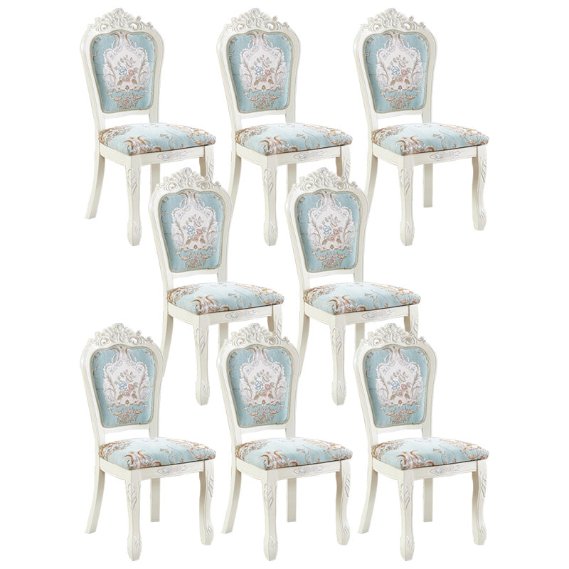 Upholstered European Style Restaurant Side Chair White Open Dining Chair