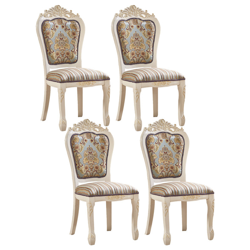Upholstered European Style Restaurant Side Chair White Open Dining Chair