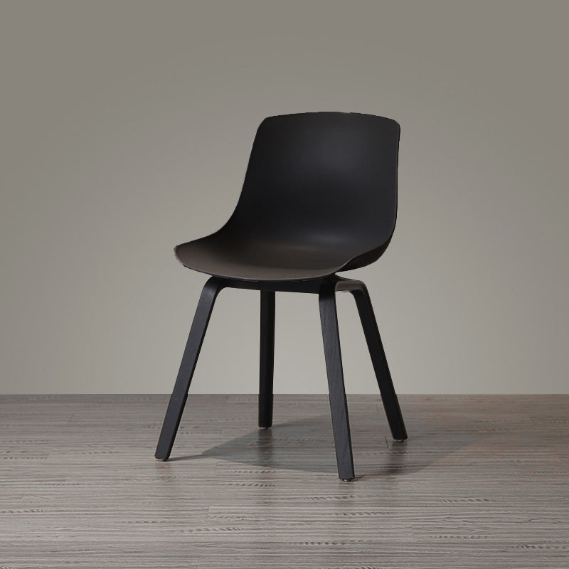 Sedie sala da pranzo in stile contemporaneo sedia solida a bracciole con gambe in legno