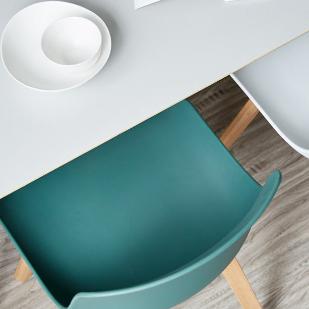 Sedie sala da pranzo in stile contemporaneo sedia solida a bracciole con gambe in legno