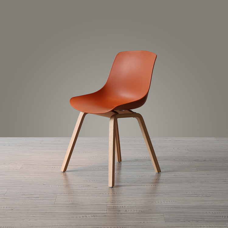 Sedie sala da pranzo in stile contemporaneo sedia solida a bracciole con gambe in legno