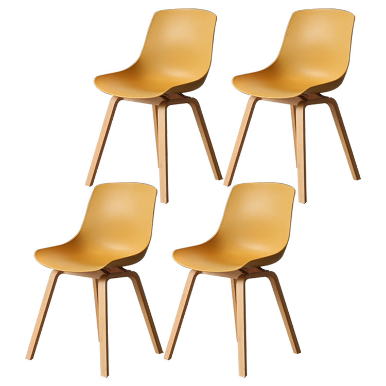 Sedie sala da pranzo in stile contemporaneo sedia solida a bracciole con gambe in legno