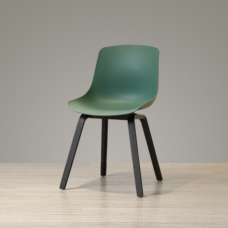 Sedie sala da pranzo in stile contemporaneo sedia solida a bracciole con gambe in legno