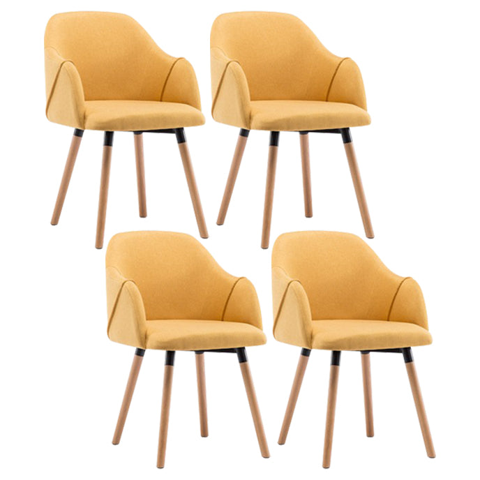 Nordic Style Solid Wood Dining Room Chair Upholstered Arm Chair for Home Use