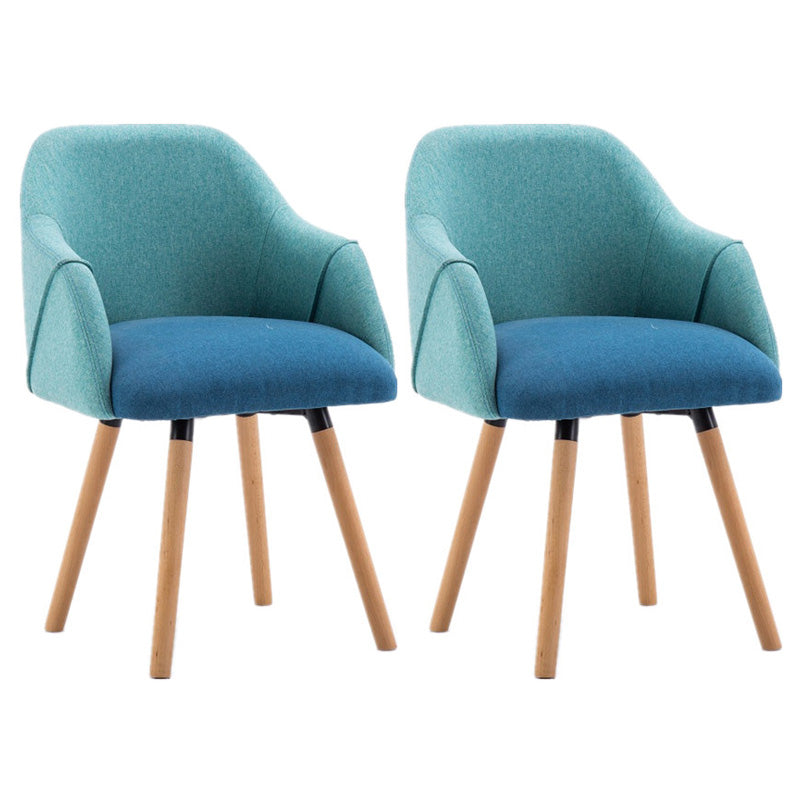 Nordic Style Solid Wood Dining Room Chair Upholstered Arm Chair for Home Use