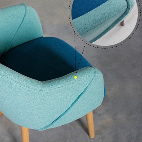 Nordic Style Solid Wood Dining Room Chair Upholstered Arm Chair for Home Use