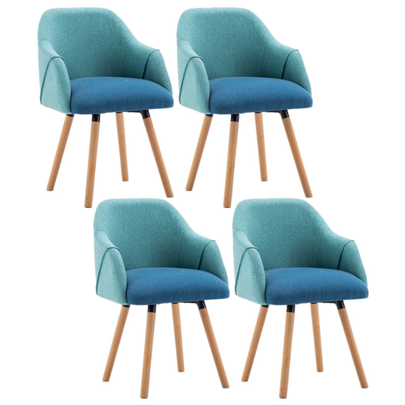 Nordic Style Solid Wood Dining Room Chair Upholstered Arm Chair for Home Use