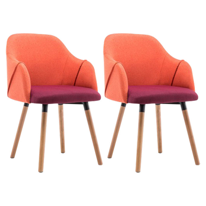 Nordic Style Solid Wood Dining Room Chair Upholstered Arm Chair for Home Use