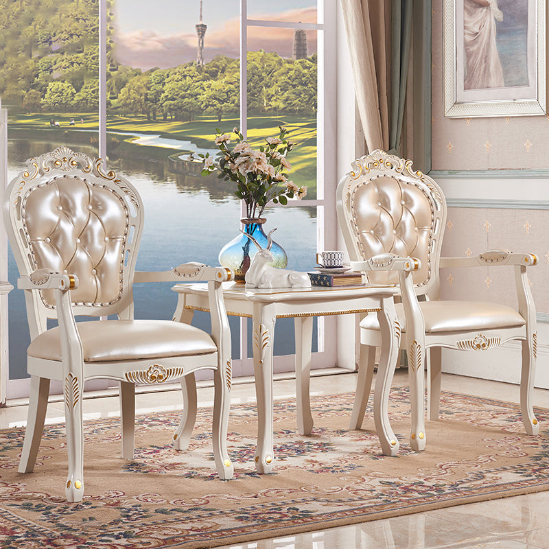 Upholstered European Style Dining Arm Chair Open Dining Chair for Restaurant