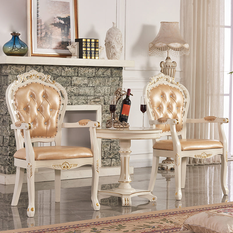 Upholstered European Style Dining Arm Chair Open Dining Chair for Restaurant