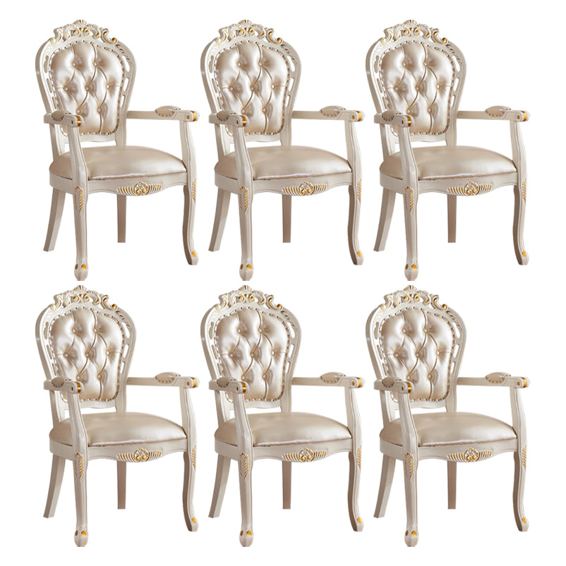 Upholstered European Style Dining Arm Chair Open Dining Chair for Restaurant