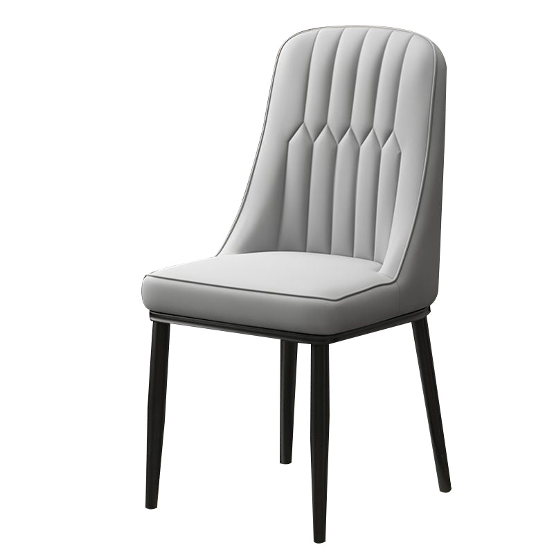 Scandinavian Style Metal Dining Chairs Dining Room Armless Parsons Chair