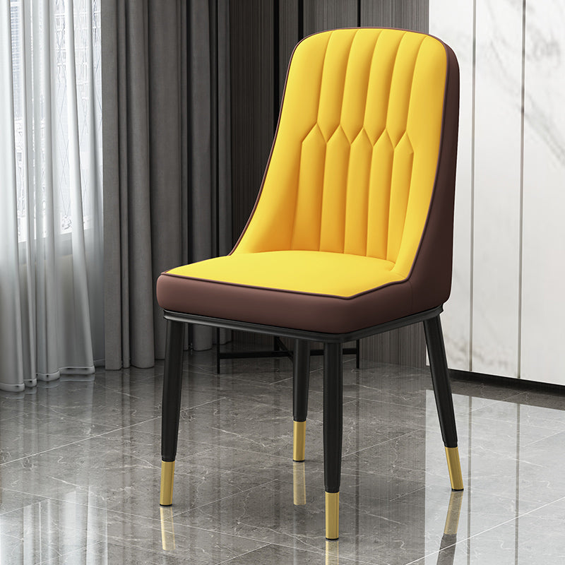 Scandinavian Style Metal Dining Chairs Dining Room Armless Parsons Chair