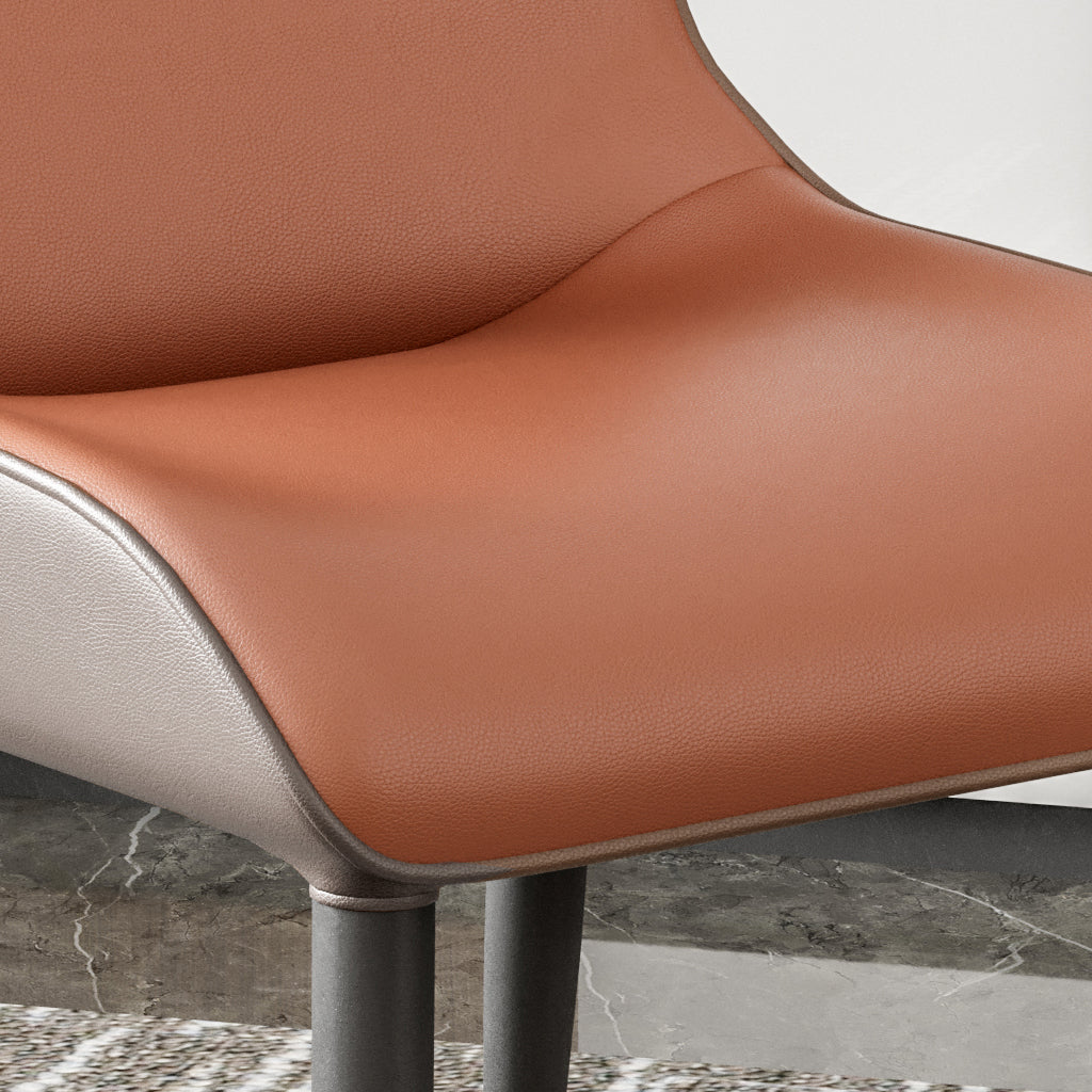 Modern Metal Indoor-Outdoor Chair Dining Room Armless Wingback Side Chair