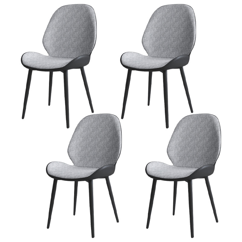 Chaise contemporaine en métal intérieur-extérieur, chaise d'appoint sans accoudoirs à oreilles