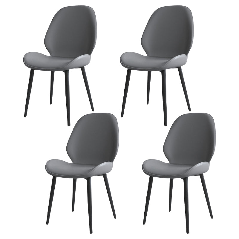 Chaise contemporaine en métal intérieur-extérieur, chaise d'appoint sans accoudoirs à oreilles