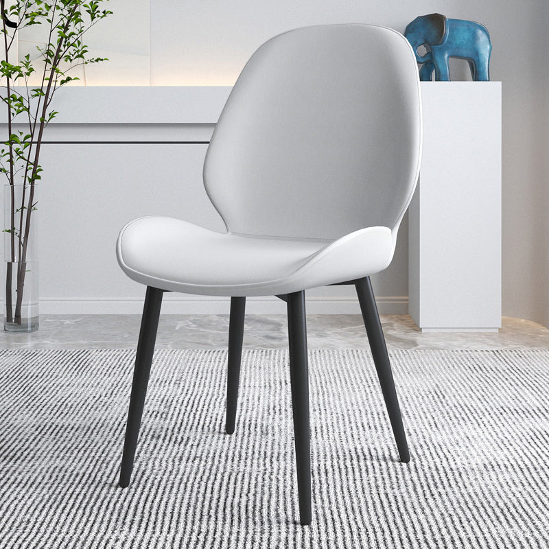 Chaise contemporaine en métal intérieur-extérieur, chaise d'appoint sans accoudoirs à oreilles