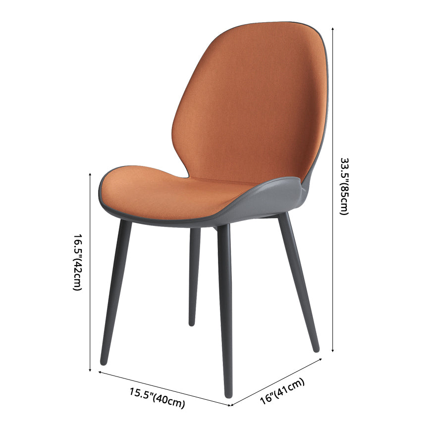 Chaise contemporaine en métal intérieur-extérieur, chaise d'appoint sans accoudoirs à oreilles