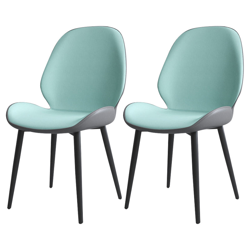 Chaise contemporaine en métal intérieur-extérieur, chaise d'appoint sans accoudoirs à oreilles