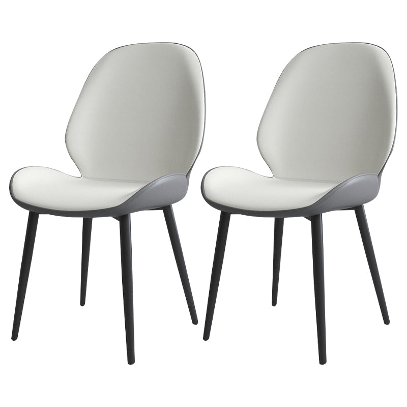 Chaise contemporaine en métal intérieur-extérieur, chaise d'appoint sans accoudoirs à oreilles