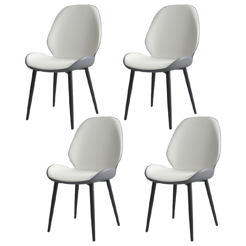 Chaise contemporaine en métal intérieur-extérieur, chaise d'appoint sans accoudoirs à oreilles