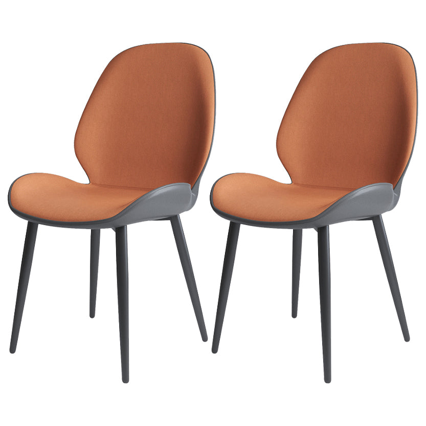 Chaise contemporaine en métal intérieur-extérieur, chaise d'appoint sans accoudoirs à oreilles