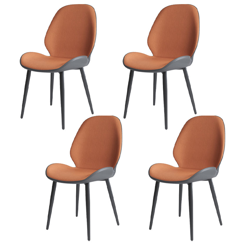Chaise contemporaine en métal intérieur-extérieur, chaise d'appoint sans accoudoirs à oreilles