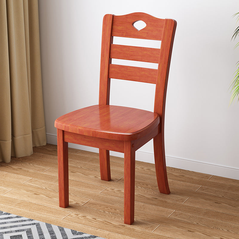 Contemporary Indoor-Outdoor Wood Chair Home Armless Ladder Back Dining Chair