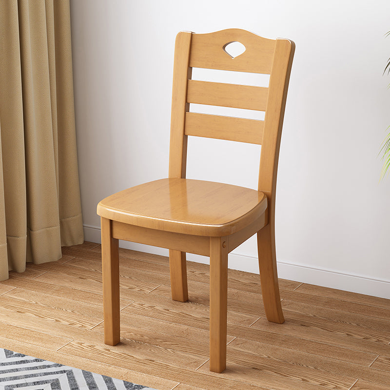 Contemporary Indoor-Outdoor Wood Chair Home Armless Ladder Back Dining Chair