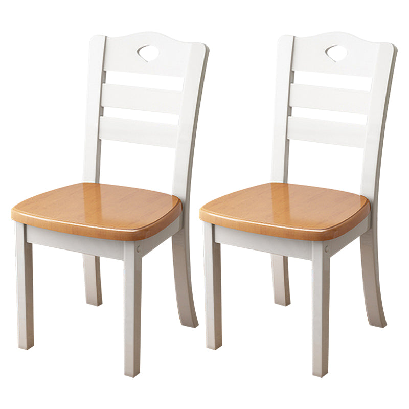 Contemporary Indoor-Outdoor Wood Chair Home Armless Ladder Back Dining Chair