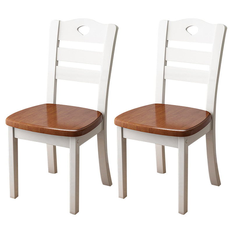 Contemporary Indoor-Outdoor Wood Chair Home Armless Ladder Back Dining Chair