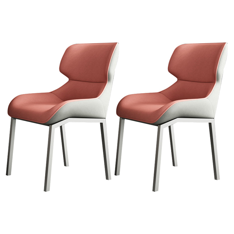 Contemporary Metal Dining Room Armless chairs Wingback Side Chair for Home Use