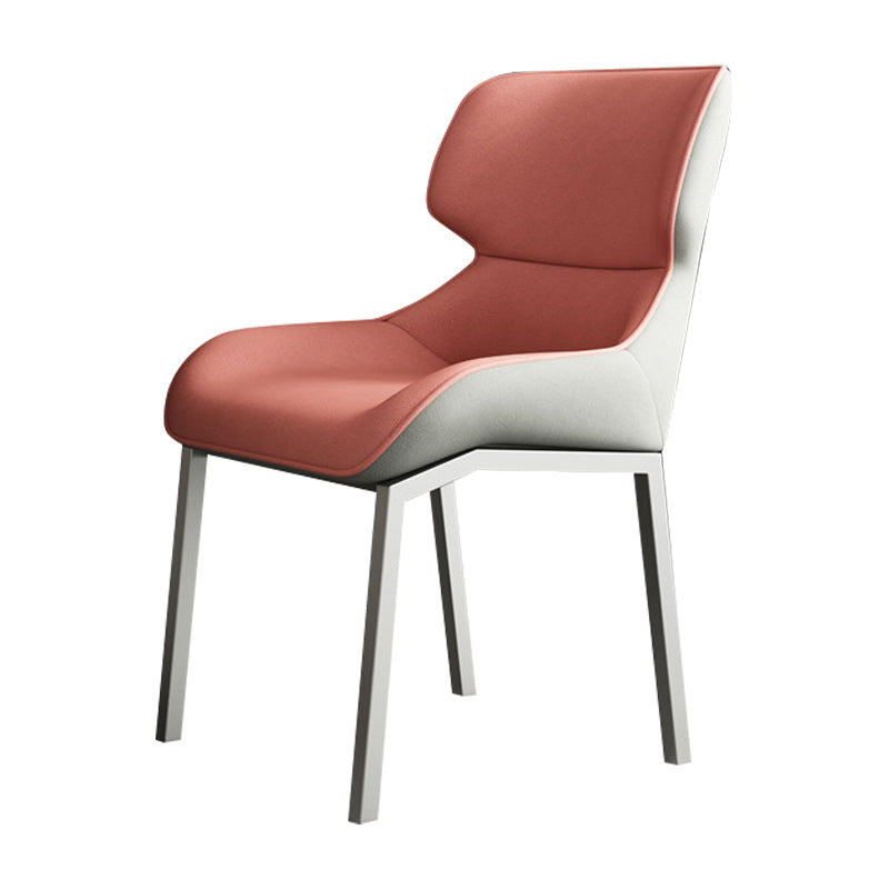 Contemporary Metal Dining Room Armless chairs Wingback Side Chair for Home Use