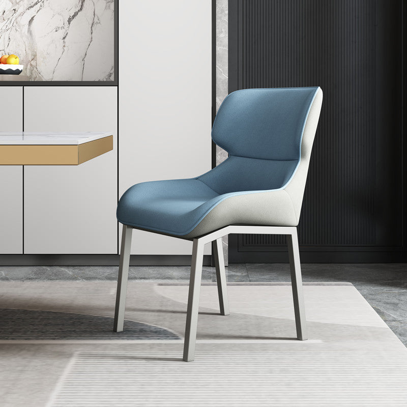 Contemporary Metal Dining Room Armless chairs Wingback Side Chair for Home Use
