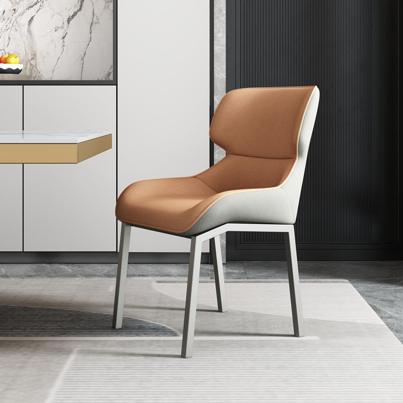 Contemporary Metal Dining Room Armless chairs Wingback Side Chair for Home Use